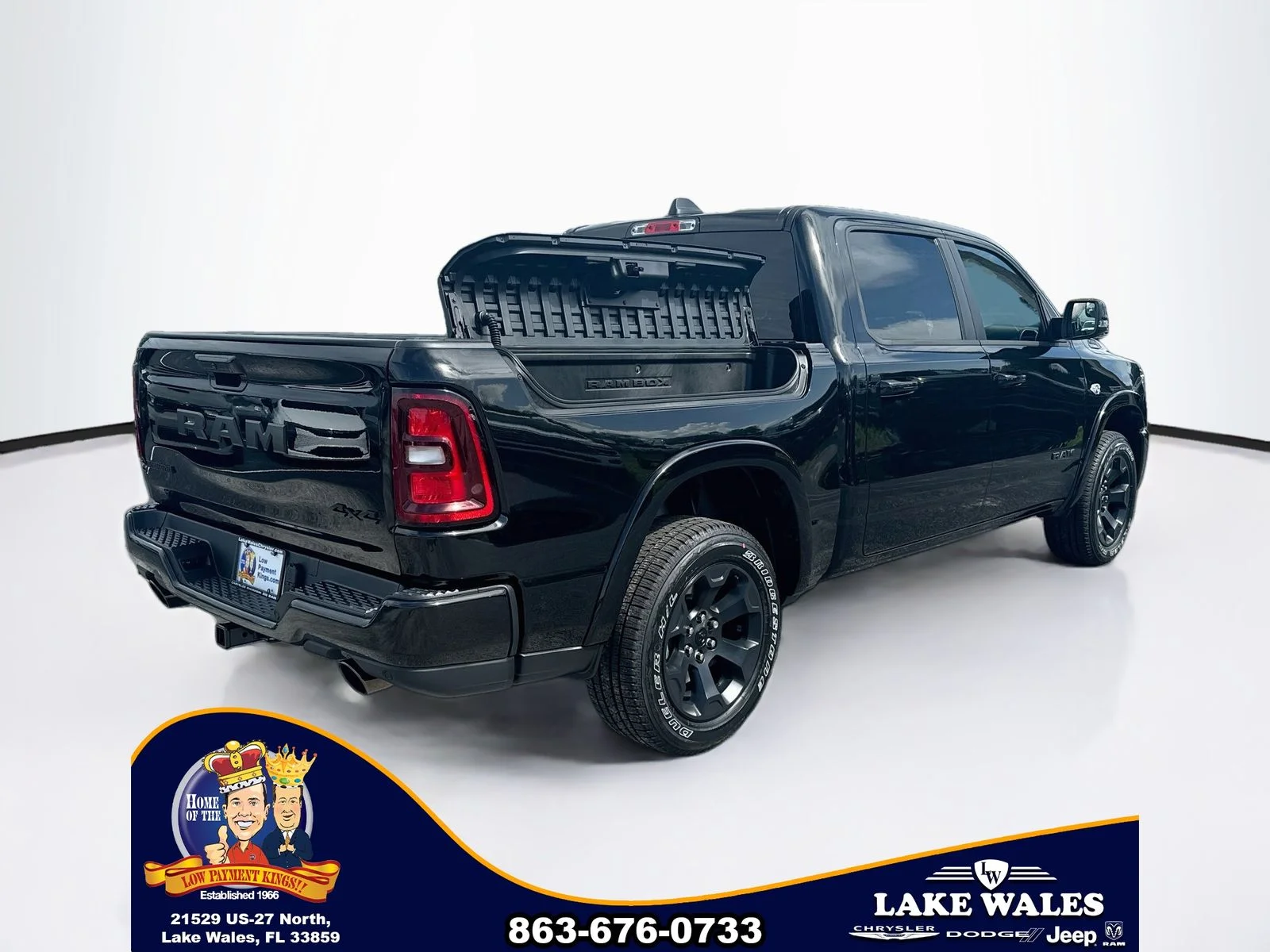 New 2026 Diamond Black Crystal Pearl-Coat Exterior Paint RAM Big Horn/Lone Star image 6