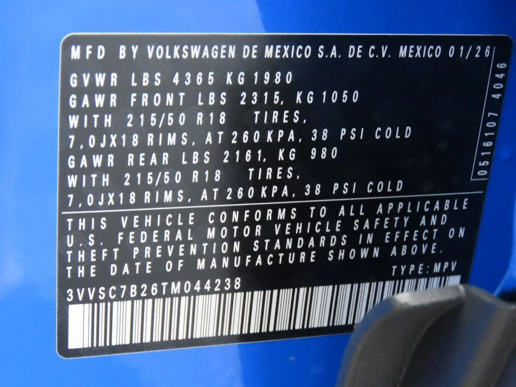 New 2026 Blue Volkswagen 1.5T SE image 32