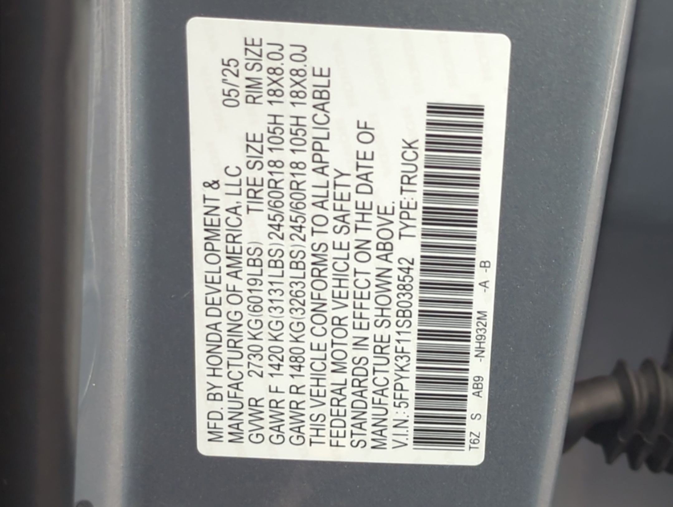 Certified Used 2025 Solar Silver Metallic Honda Sport image 62