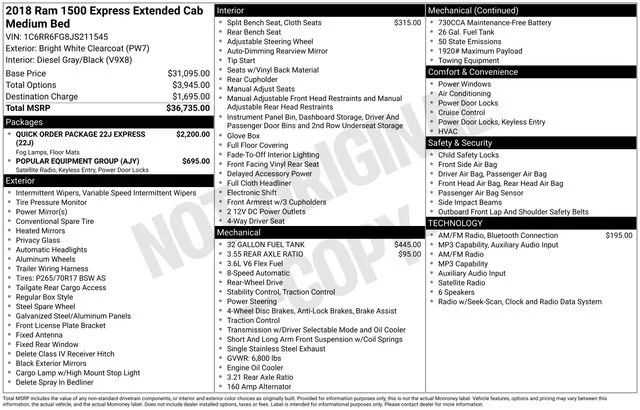 Used 2018 Bright White Clearcoat Ram Express image 29