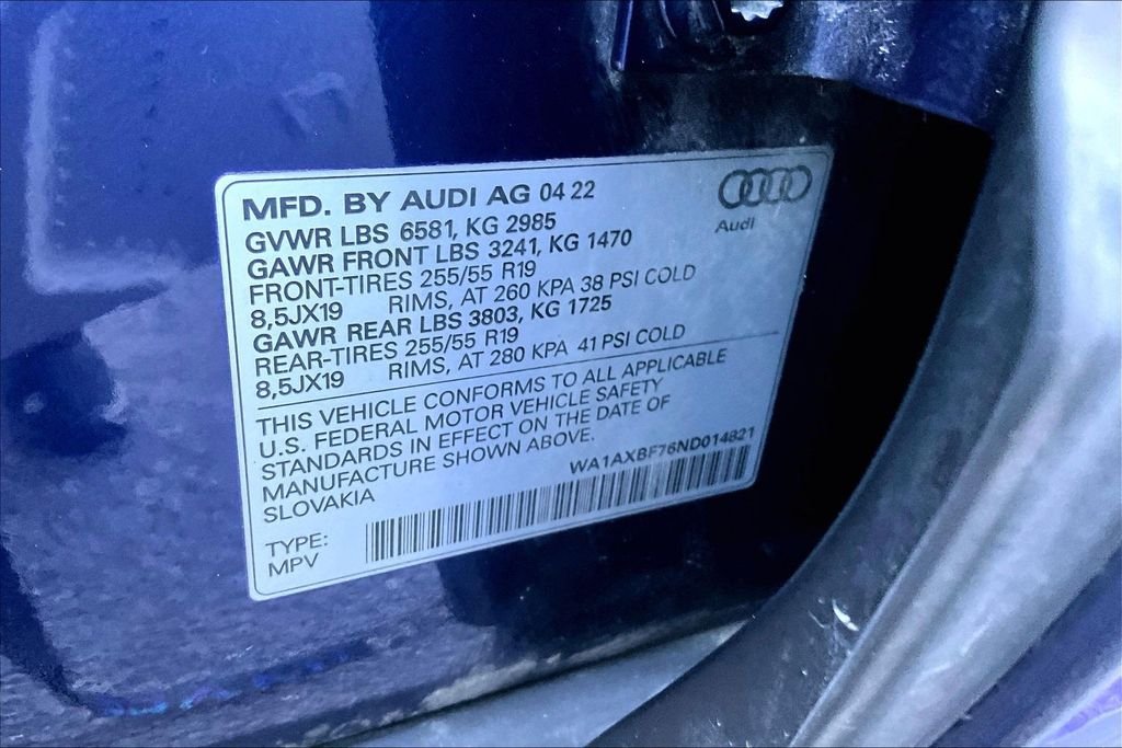 Used 2022 Blue Audi 55 Premium image 19