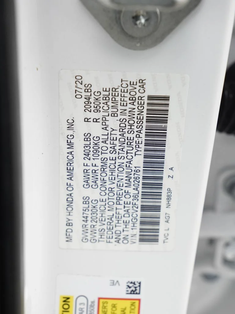 Certified Used 2020 White Honda Sport 2.0T image 38