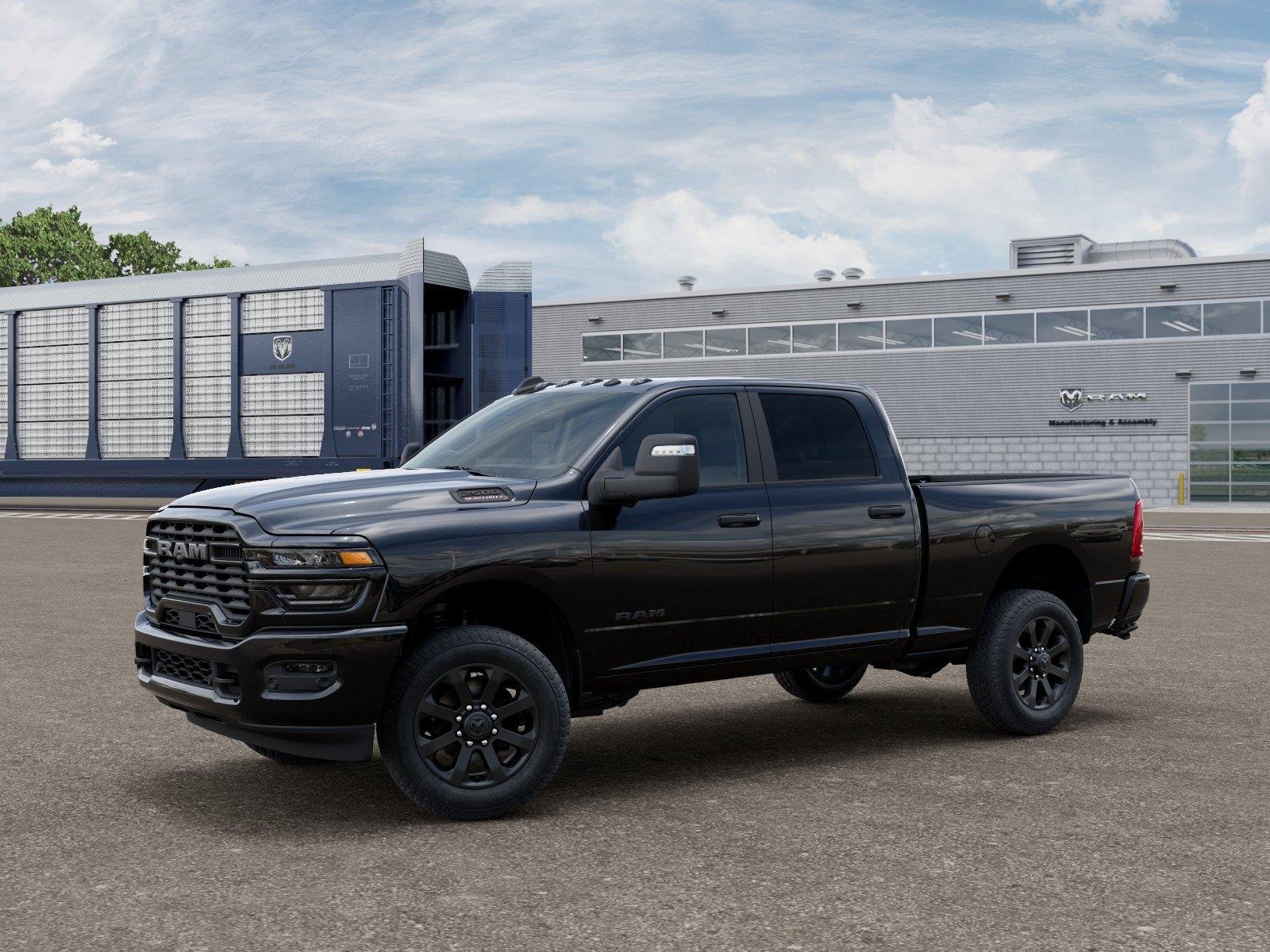 New 2026 Diamond Black Crystal Pearl-Coat Exterior Paint RAM Big Horn image 2