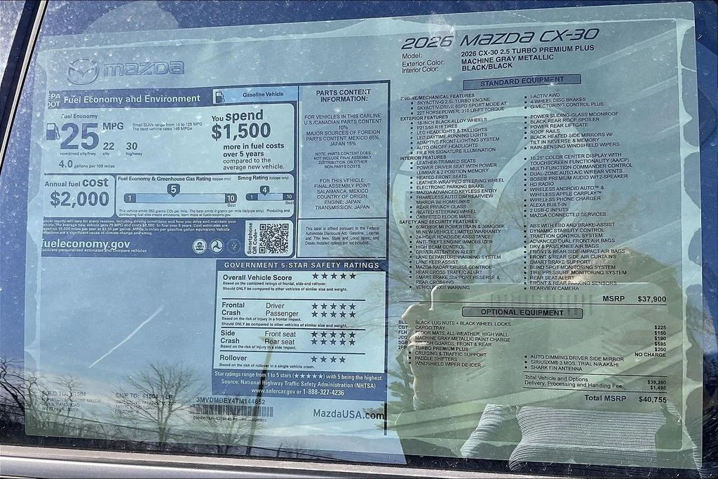 New 2026 Machine Gray Metallic Mazda 2.5 Turbo Premium Plus AWD image 14
