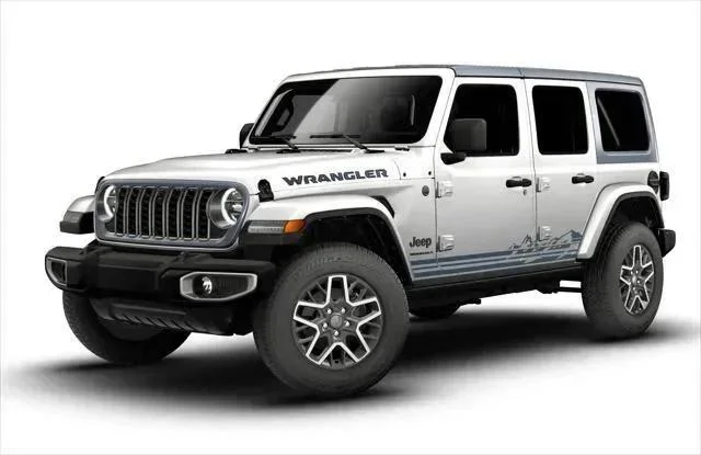 New 2026 Bright White Clear-Coat Exterior Paint Jeep Sahara image 37