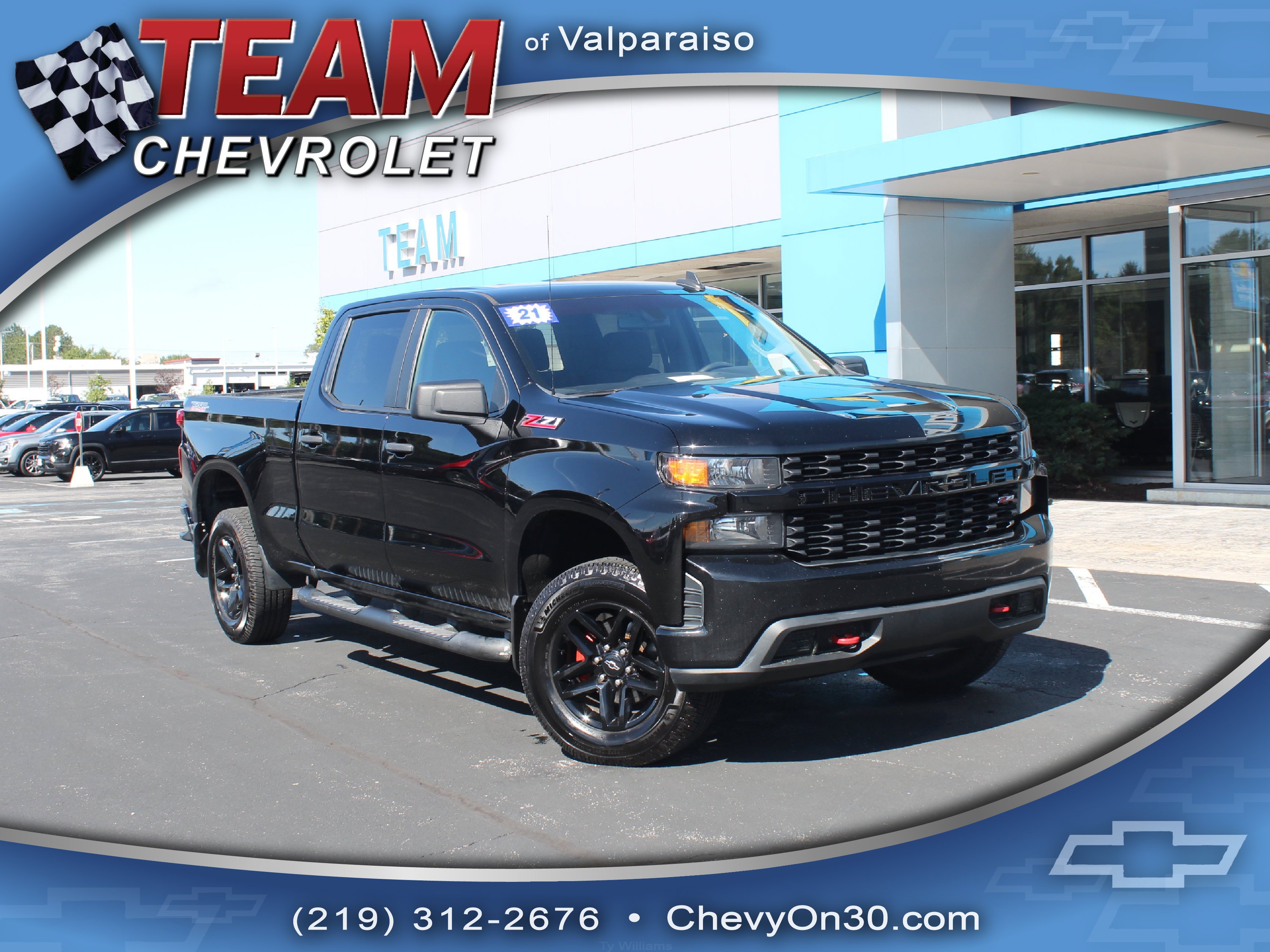 Used 2021 Black Chevrolet Custom Trail Boss image 1
