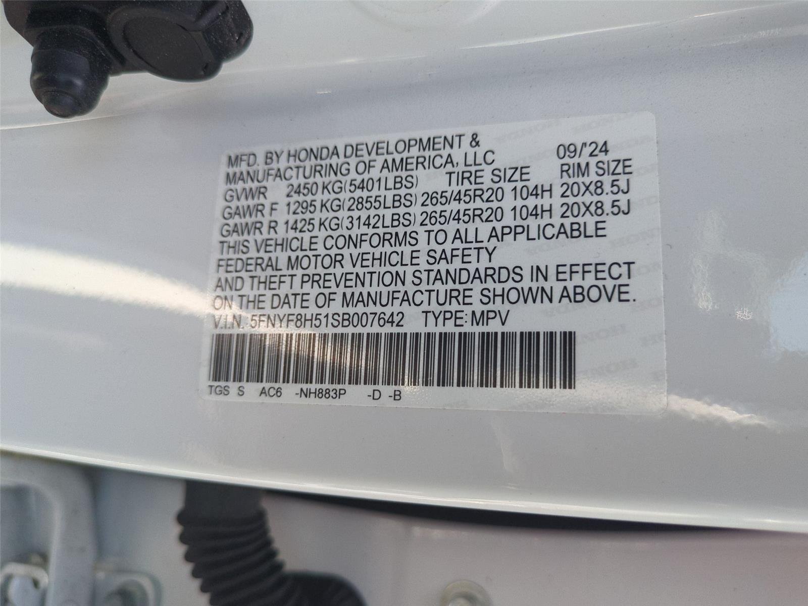 Used 2025 Platinum White Pearl Honda EX-L image 57