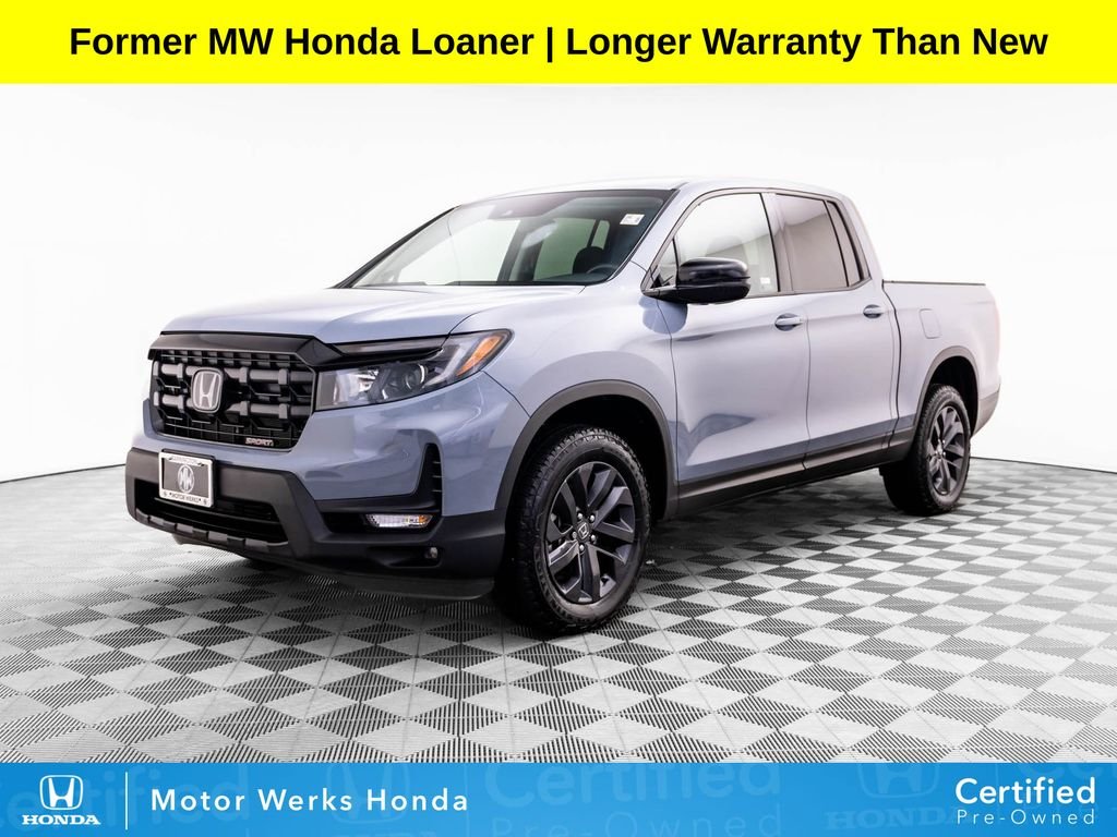 Certified Used 2025 Sonic Gray Pearl Honda AWD SPORT image 1