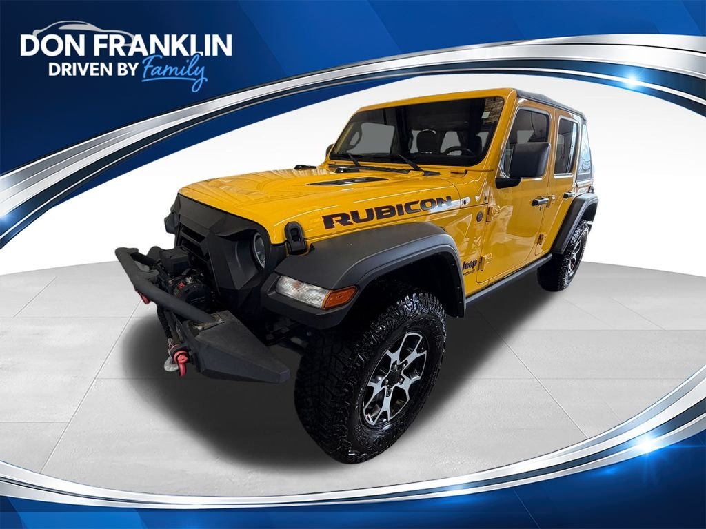 Used 2021 Yellow Jeep Unlimited Rubicon image 1