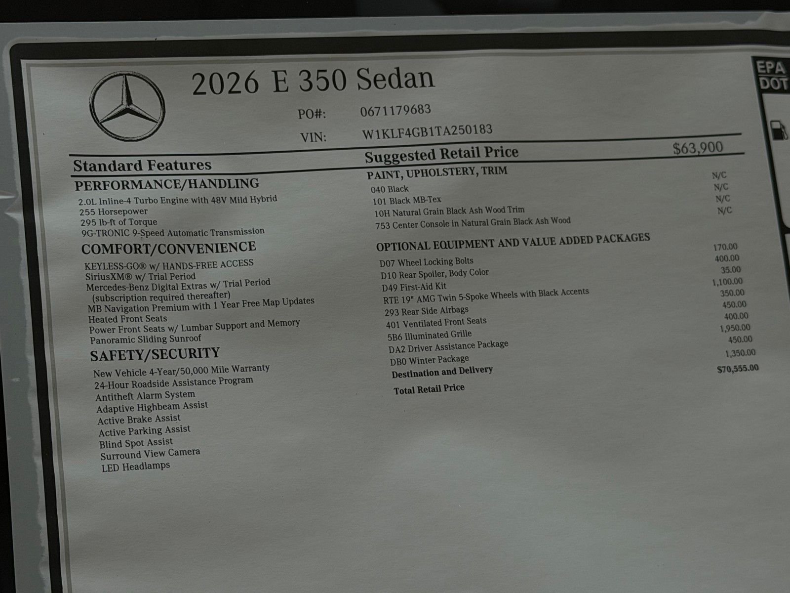 New 2026 Black Mercedes-Benz E 350 image 21