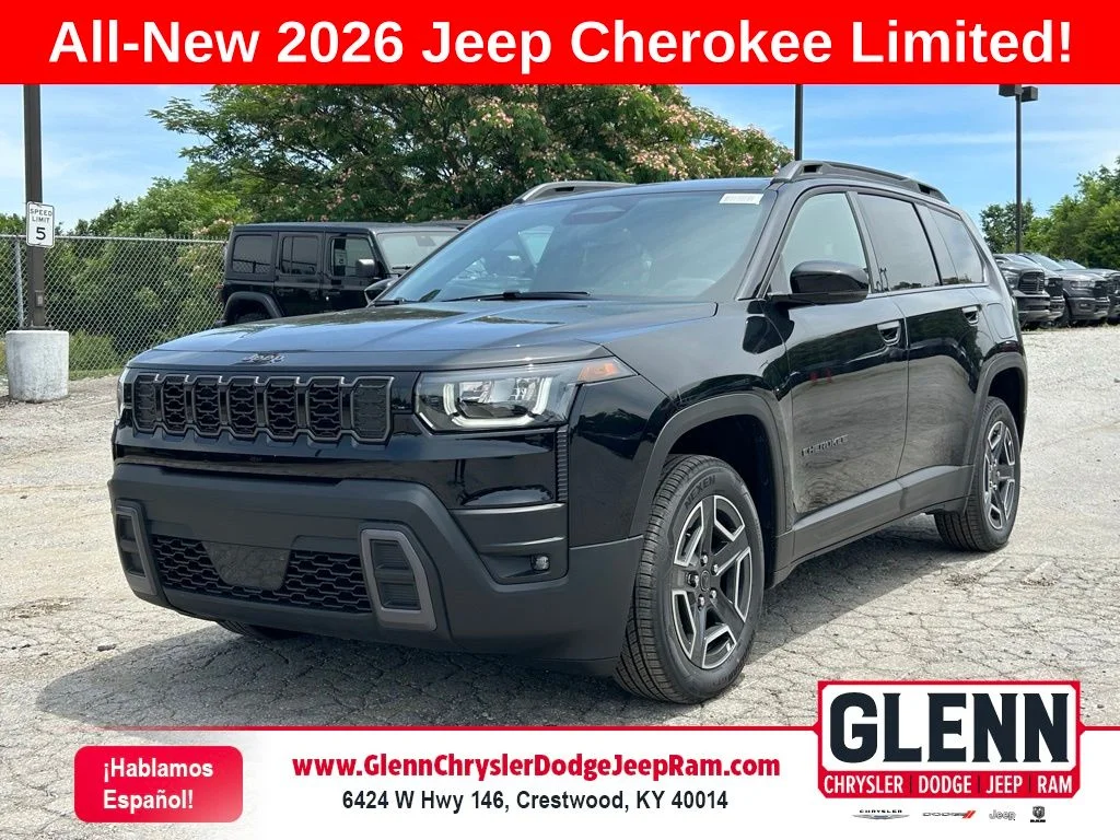 New 2026 Diamond Black Crystal Pearl-Coat Exterior Paint Jeep Limited image 1