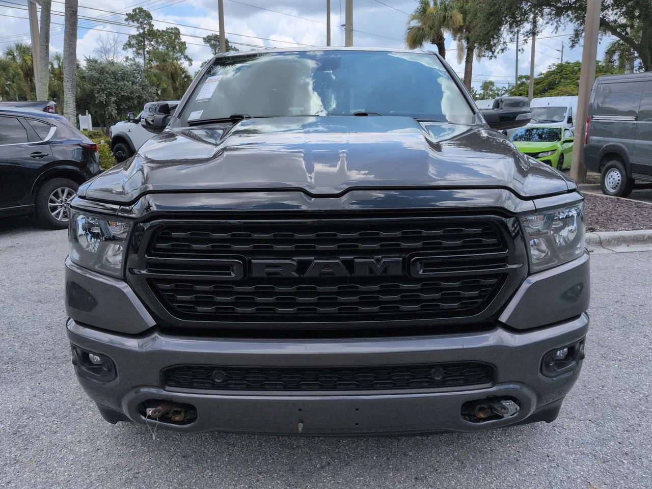 Used 2024 Granite Crystal Metallic Clearcoat Ram Big Horn image 3