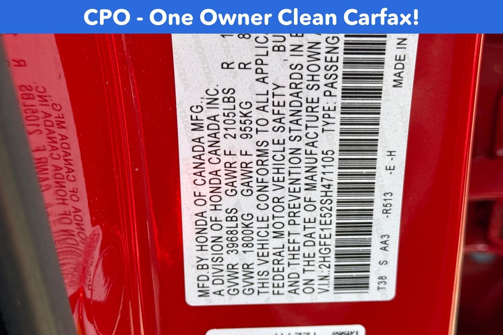 Certified Used 2025 Rallye Red Honda  image 34