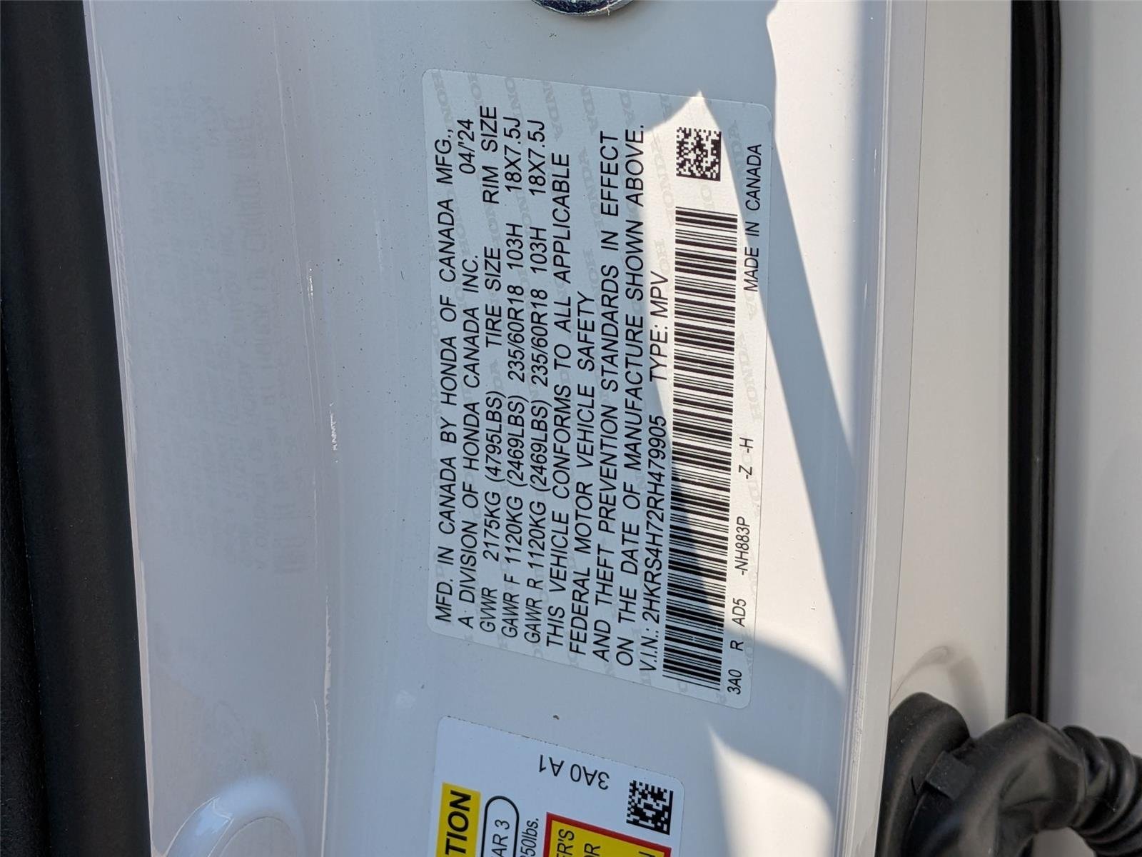 Used 2024 Platinum White Pearl Honda EX-L image 36