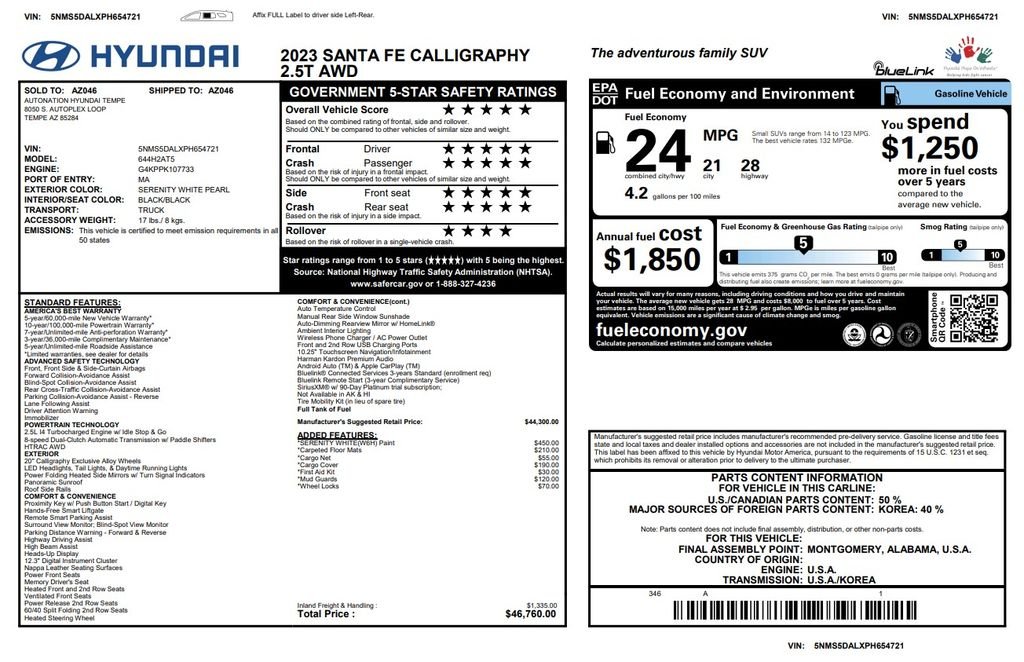Used 2023 White Hyundai Calligraphy image 4