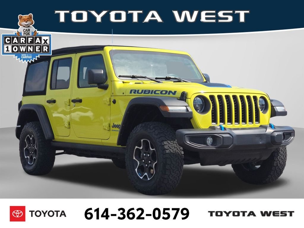 Used 2023 Yellow Jeep Rubicon 4xe image 3