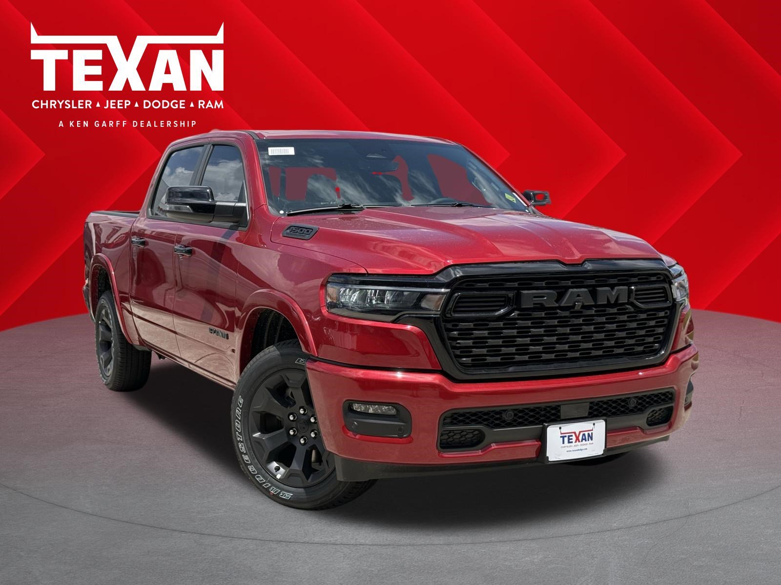 New 2026 Molten Red Pearl-Coat Exterior Paint RAM Lone Star image 1
