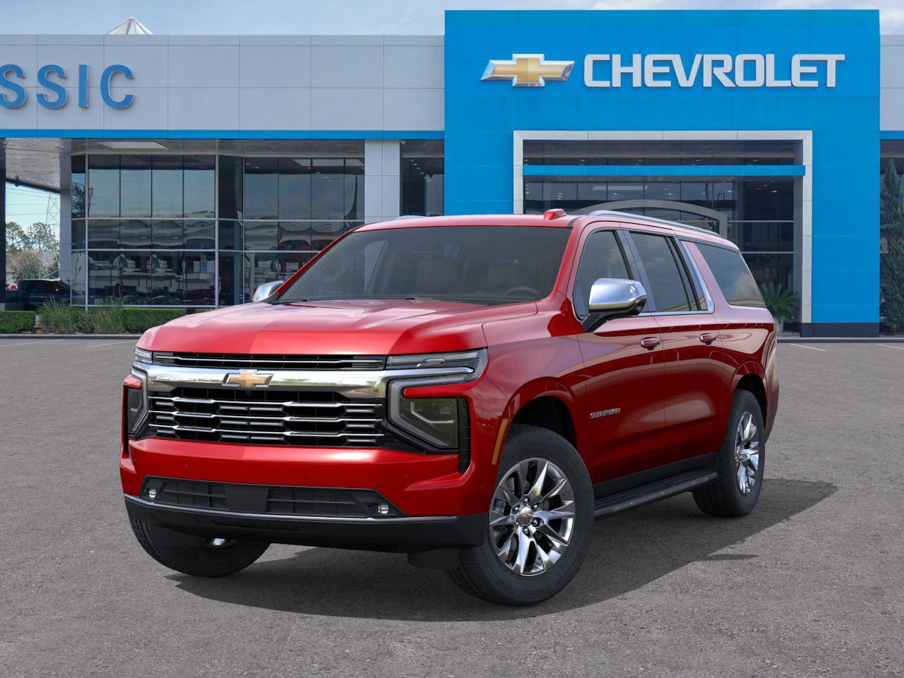 2026 Chevrolet Suburban Premier Red at Classic Elite Chevrolet Hwy 6