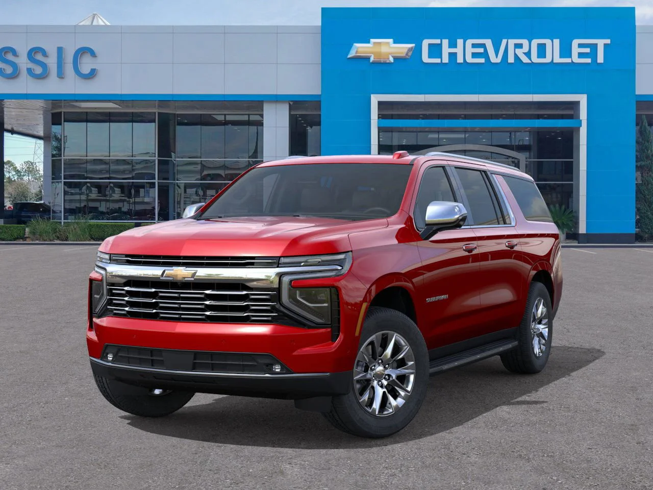2026 Chevrolet Suburban Premier Red at Classic Elite Chevrolet Sugar Land