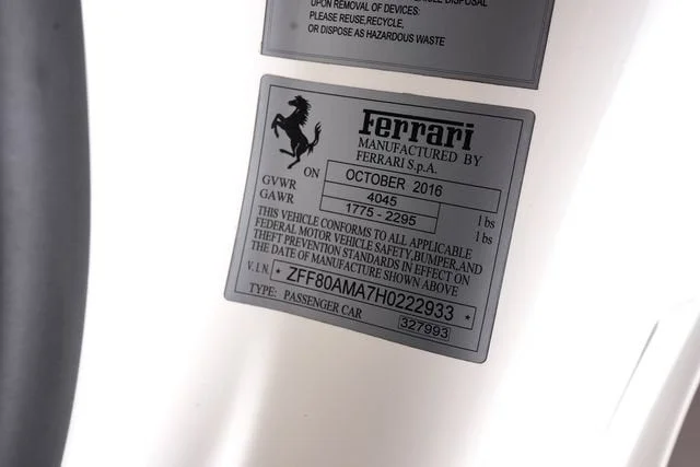 Certified Used 2017 Bianco Avus Ferrari  image 64
