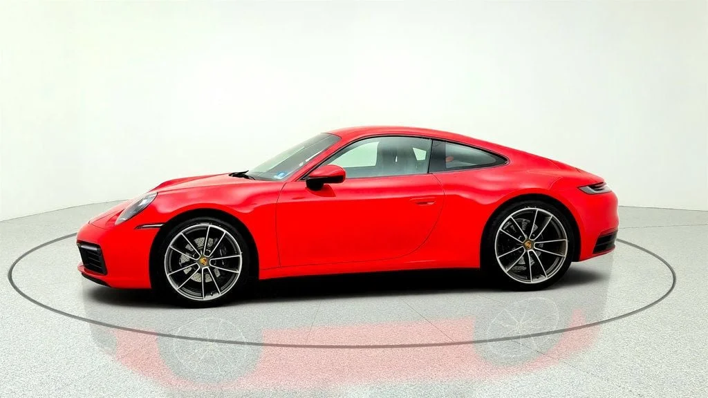 Used 2020 Guards Red Porsche Carrera Coupe w/ Classic Wheels, Bose Audio, LCA & Cooled Seats image 8