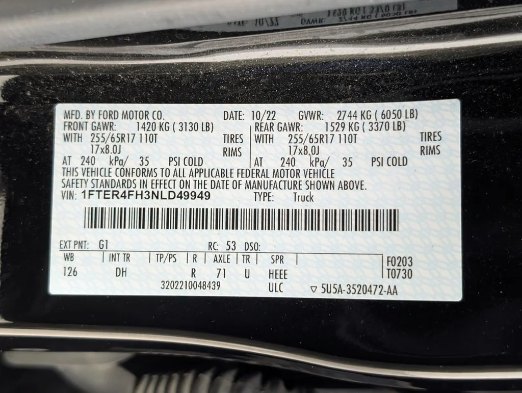 Certified Used 2022 Shadow Black Ford Lariat image 24