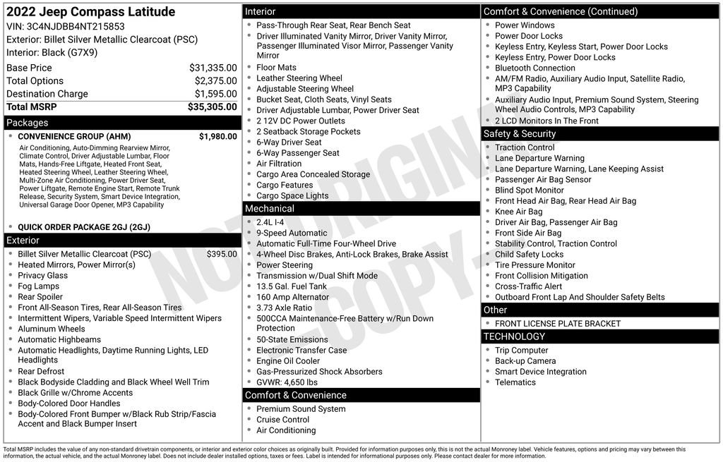 Used 2022 Silver Jeep Latitude image 36