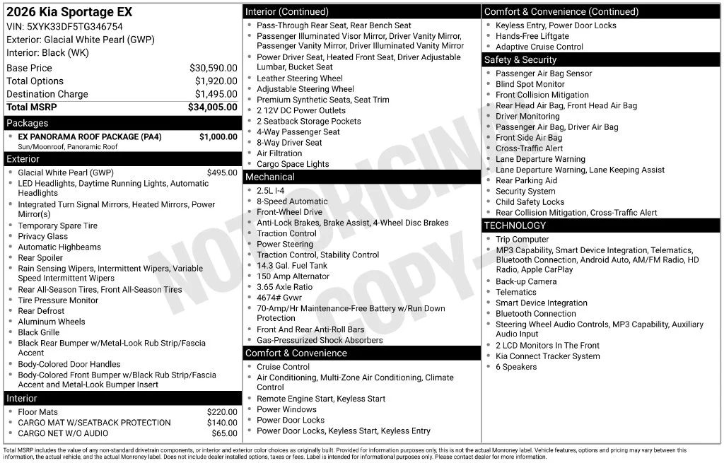 Used 2026 White Kia EX image 37