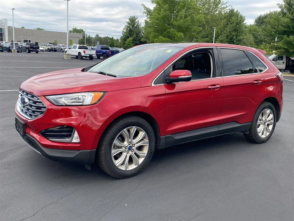 Used 2020 Rapid Red Metallic Tinted Clearcoat Ford Titanium image 7