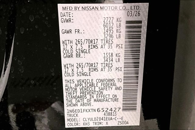 New 2026 Super Black Nissan PRO-4X image 41