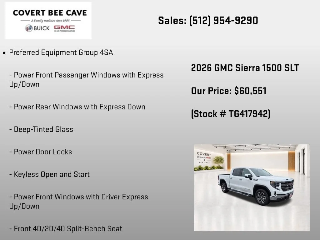 New 2026 Summit White GMC SLT image 7