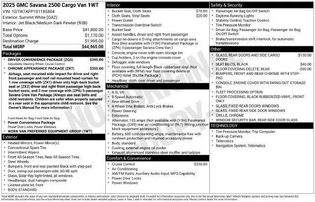 Used 2025 Summit White GMC Work Van image 4