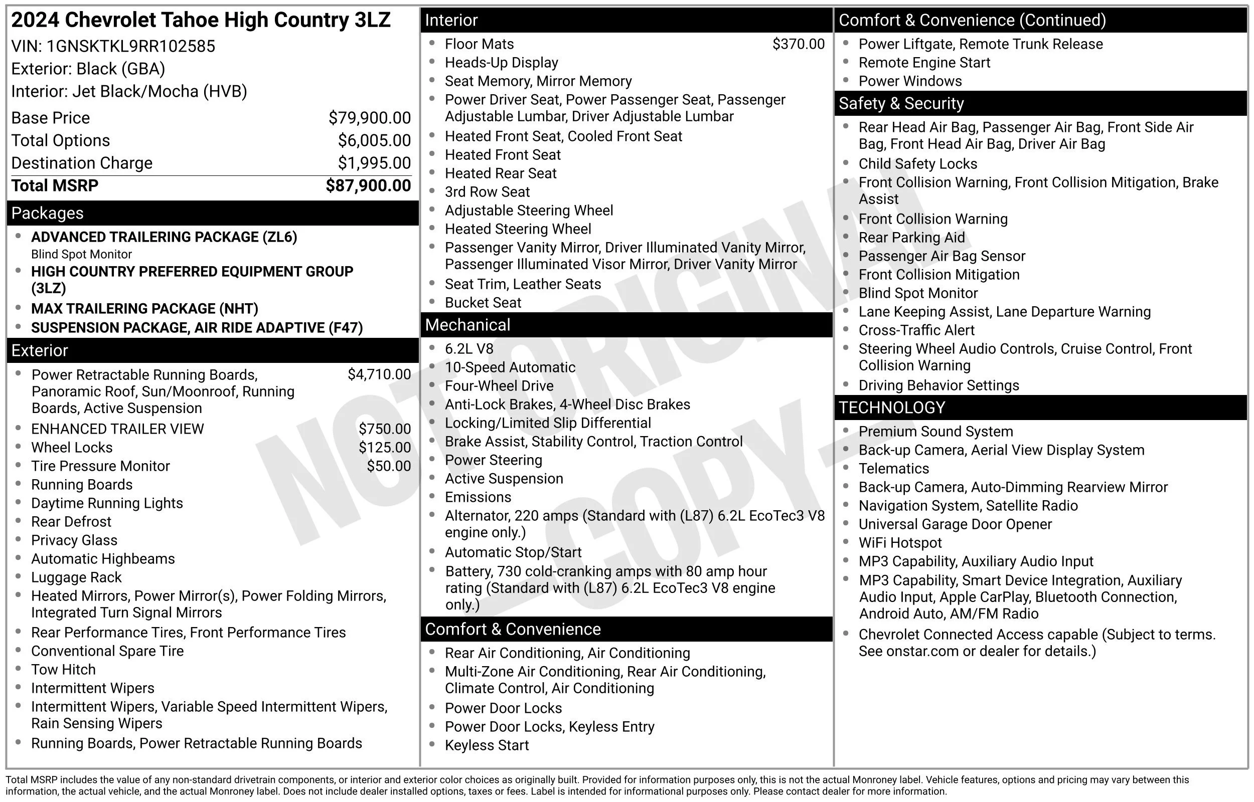 Used 2024 Black Chevrolet High Country image 51