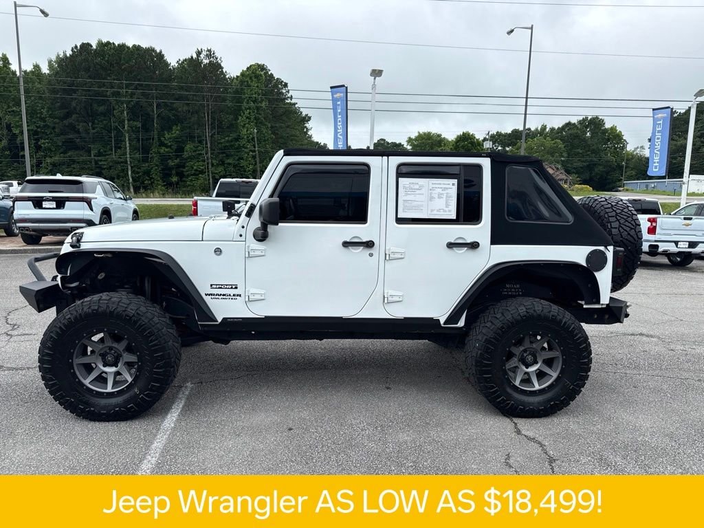 Used 2016 White Jeep Unlimited Sport image 3