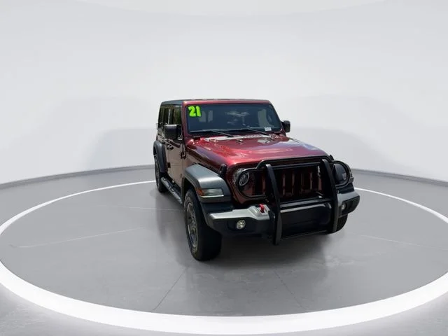 Used 2021 Red Jeep Unlimited Sport S image 2