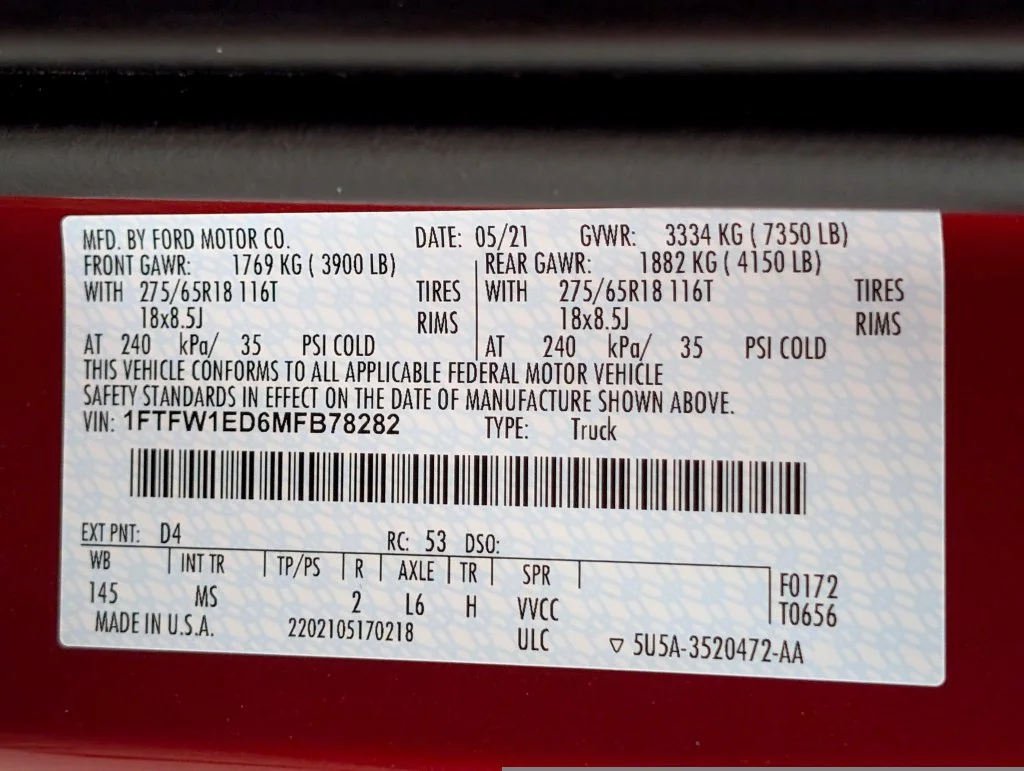 Certified Used 2021 Rapid Red Metallic Tinted Clearcoat Ford XLT image 30
