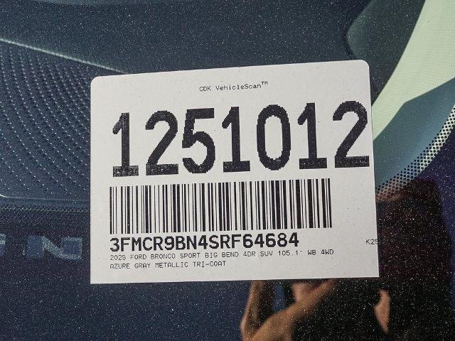 New 2025 Azure Gray Metallic Tri-Coat Ford Big Bend image 52