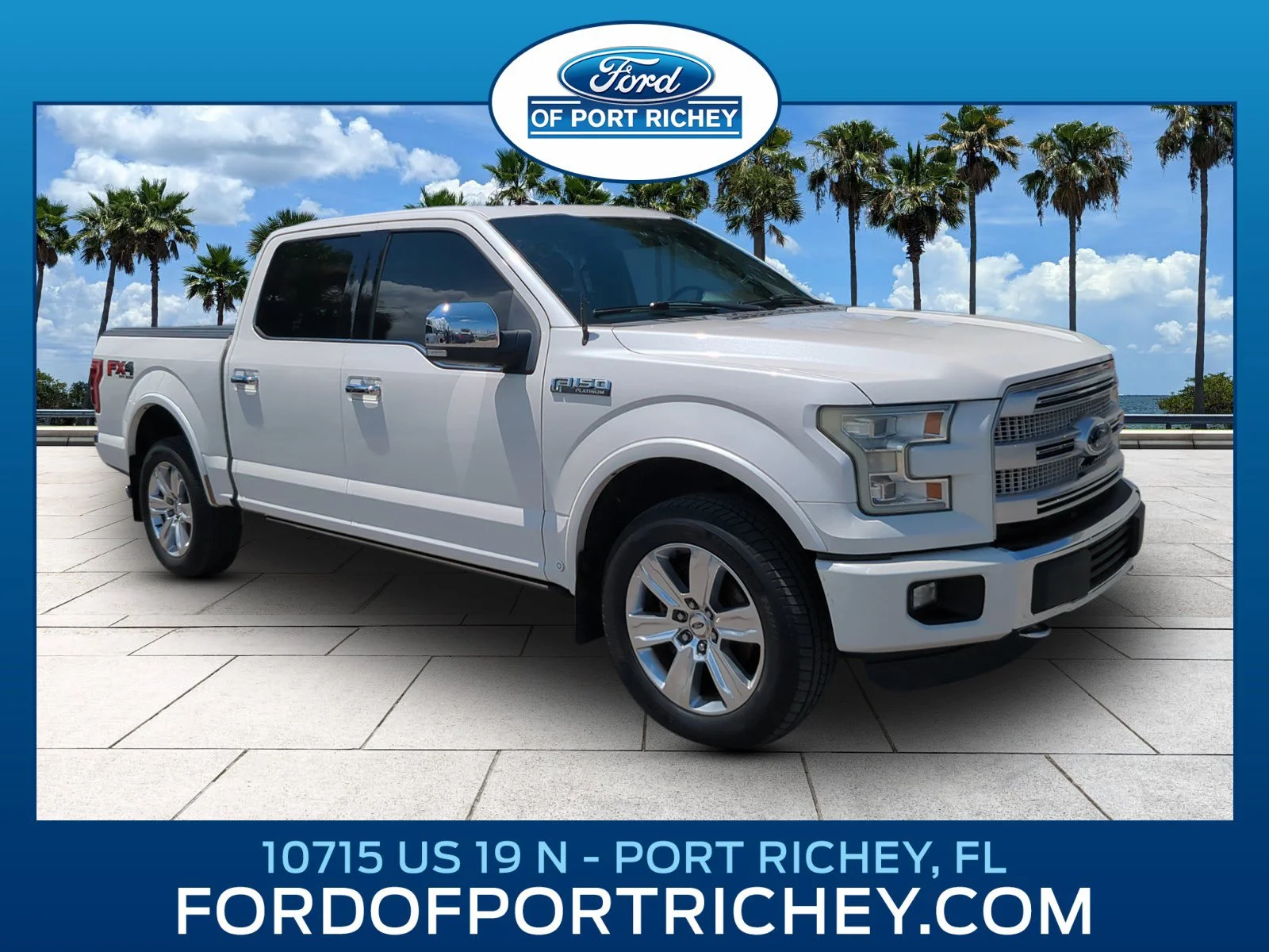 Used 2015 White Platinum Metallic Tri-Coat Ford Platinum image 1