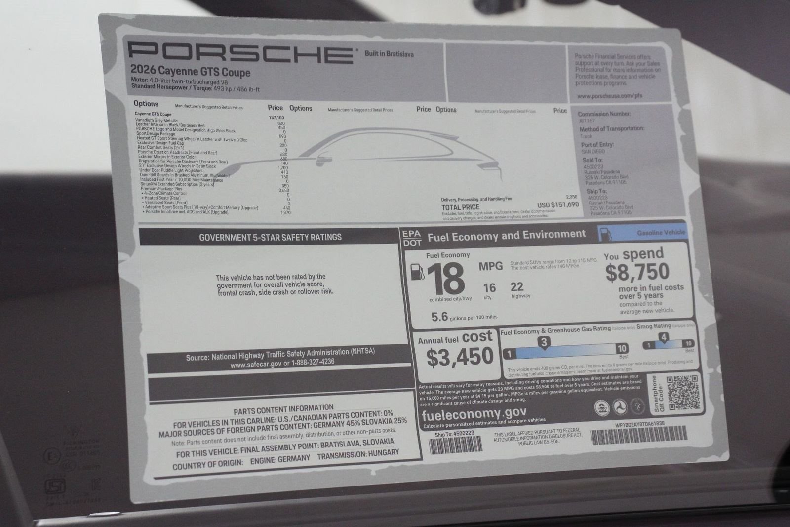 New 2026 Vanadium Grey Metallic Porsche GTS image 25