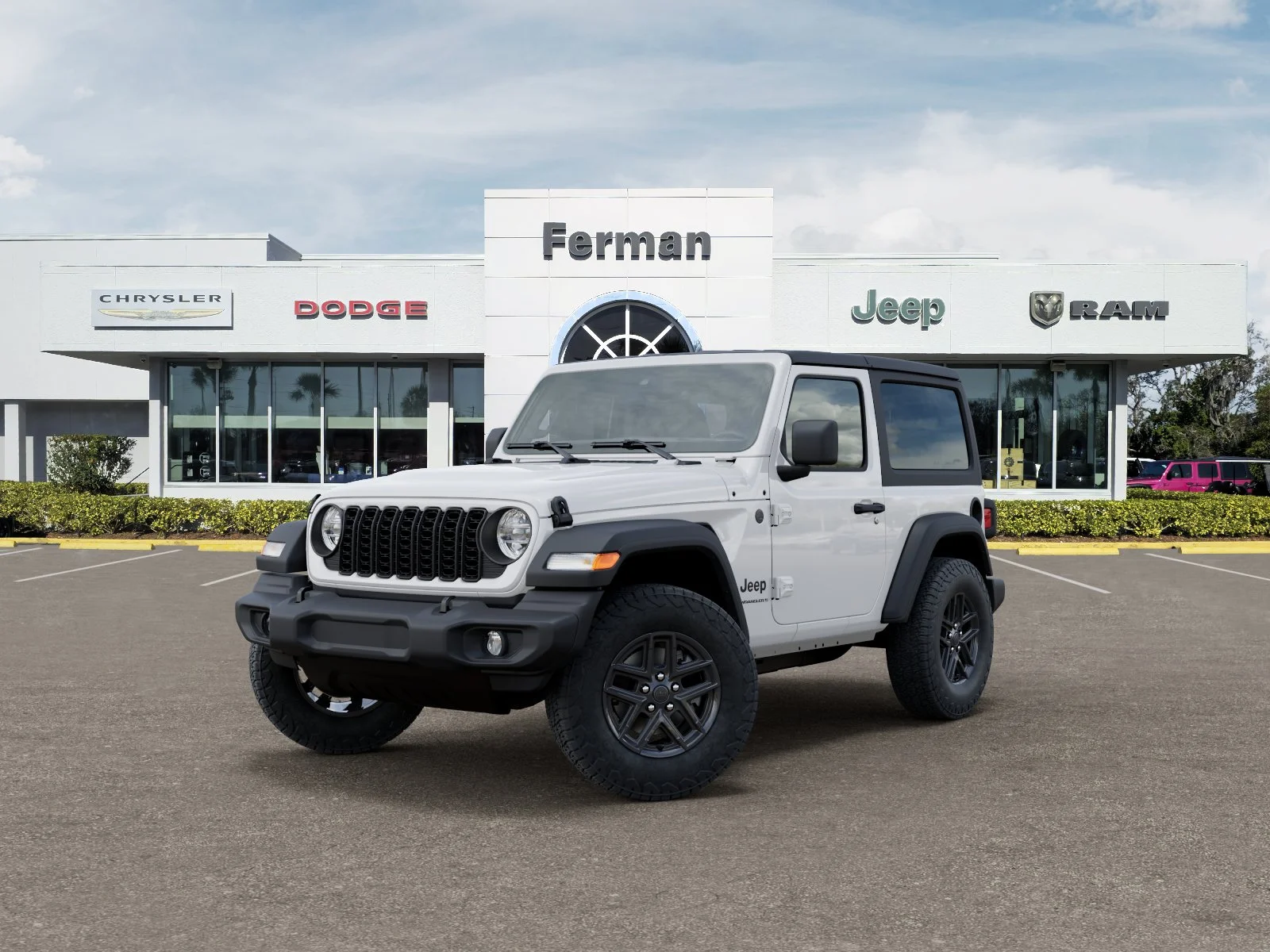 New 2026 Bright White Clear-Coat Exterior Paint Jeep Sport S image 34