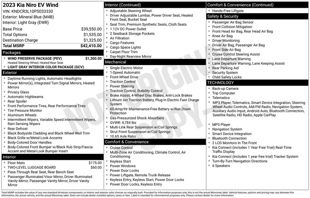 Used 2023 Blue Kia Wind image 17