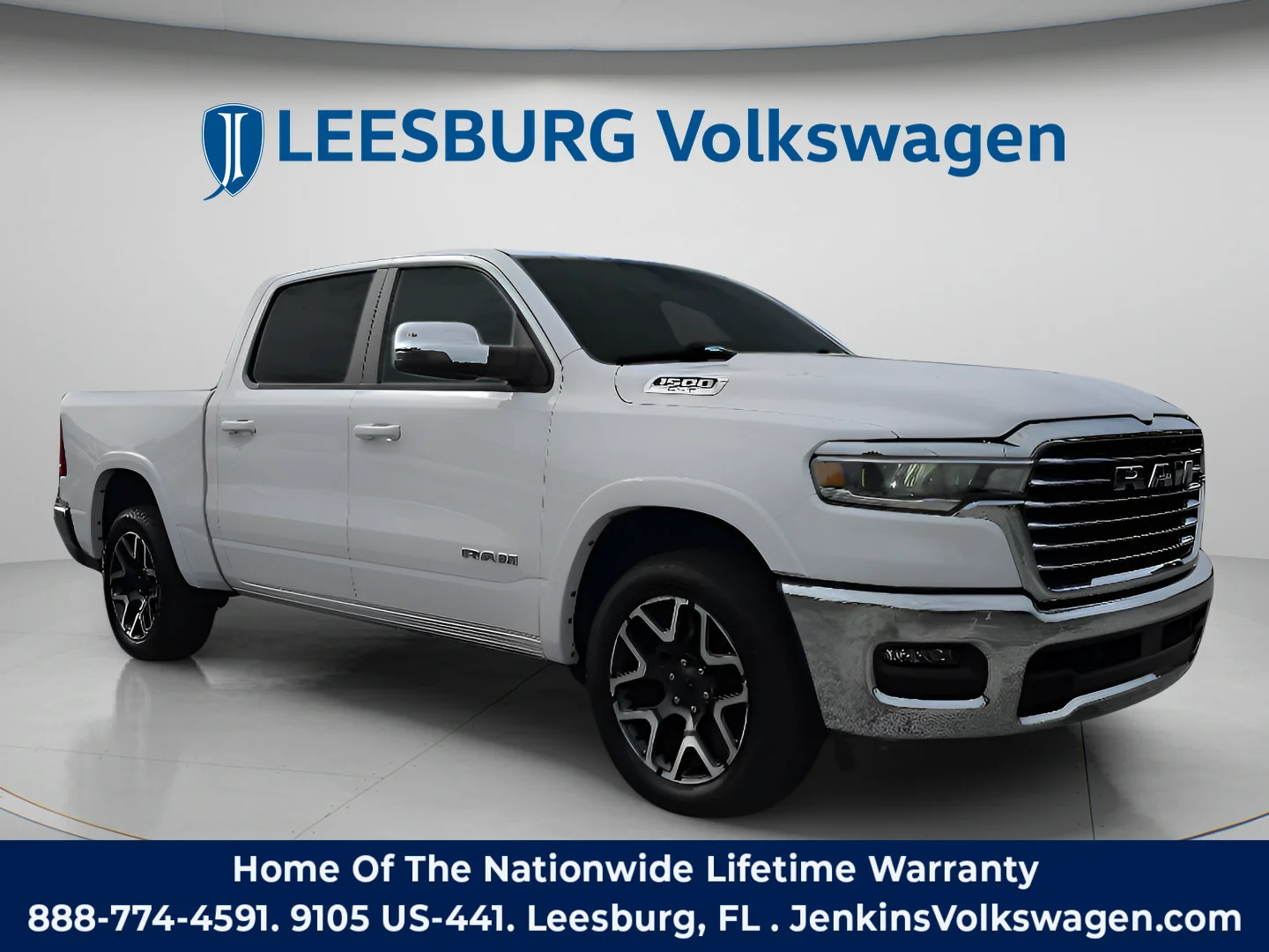 Used 2025 Bright White Clearcoat Ram Laramie image 1