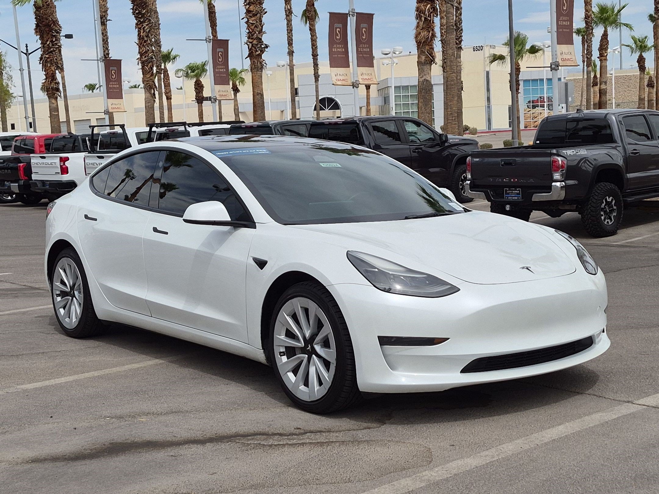 Used 2023 Pearl White Multi-Coat Tesla Base image 7