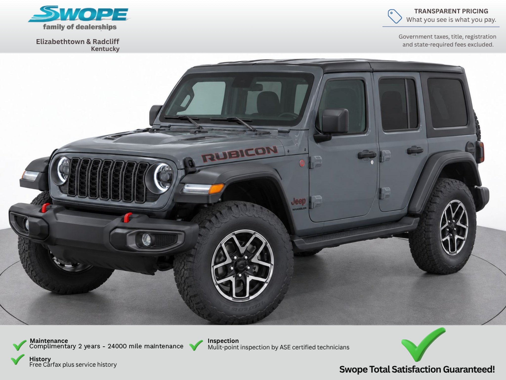 Used 2024 Anvil Clear Coat Jeep Rubicon image 1
