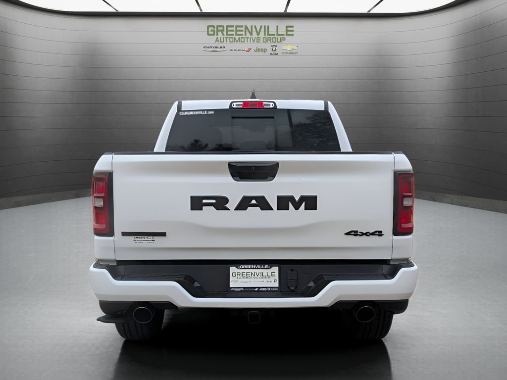 New 2026 Bright White Clear-Coat Exterior Paint RAM Big Horn Night Edition Hemi 4x4 Crew Cab image 6
