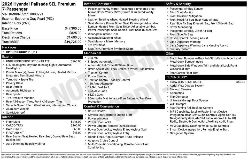 New 2026 Gray Hyundai SEL Premium image 3