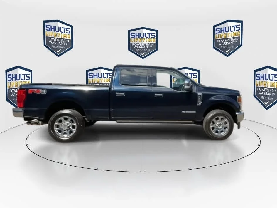 Used 2021 Antimatter Blue Metallic Ford King Ranch image 3