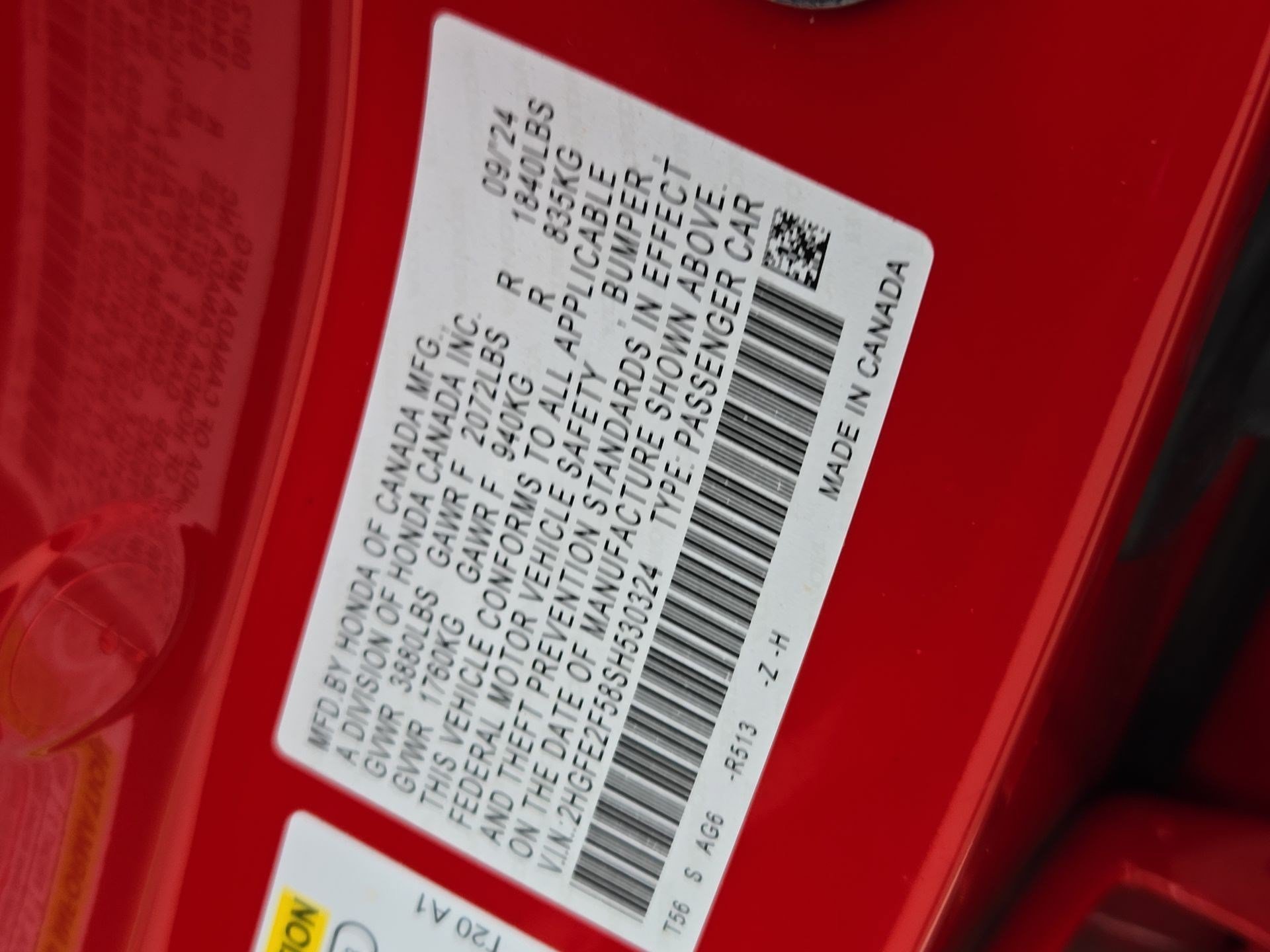 Certified Used 2025 Rallye Red Honda Sport image 32