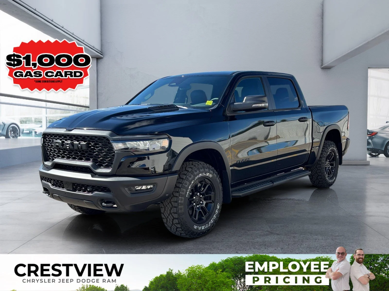 New 2026 Diamond Black Crystal Pearl Ram Rebel image 1