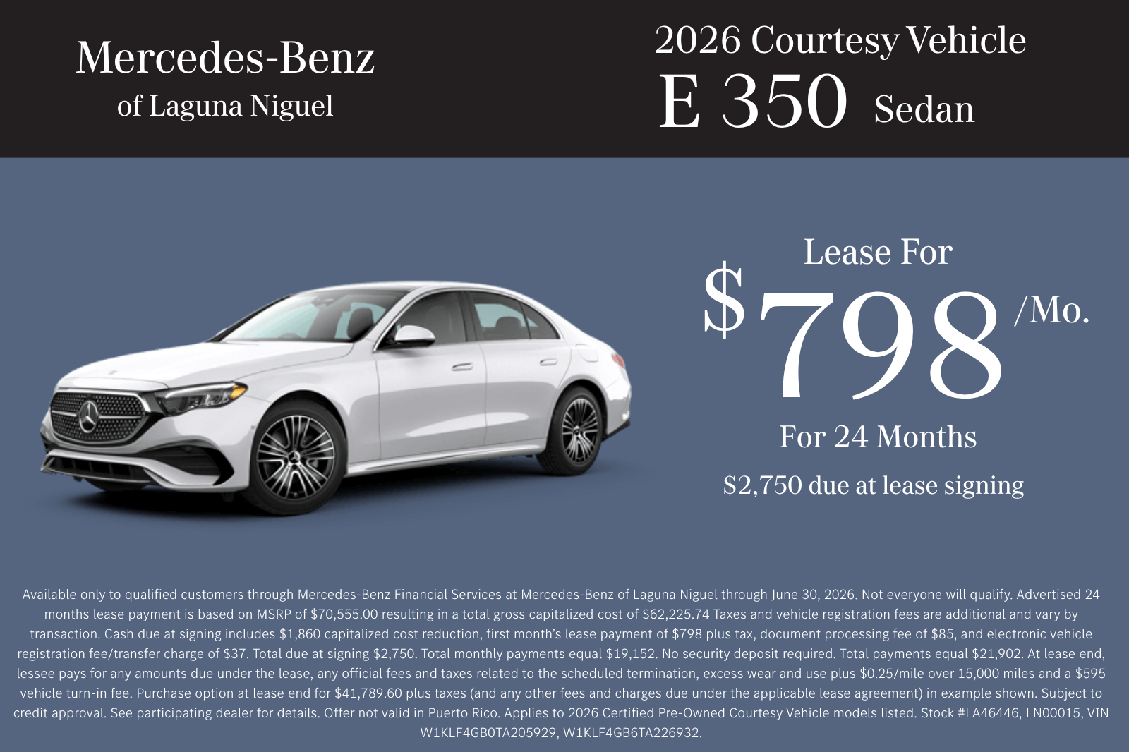 New 2026 Nautical Blue Metallic Mercedes-Benz E 350 image 2